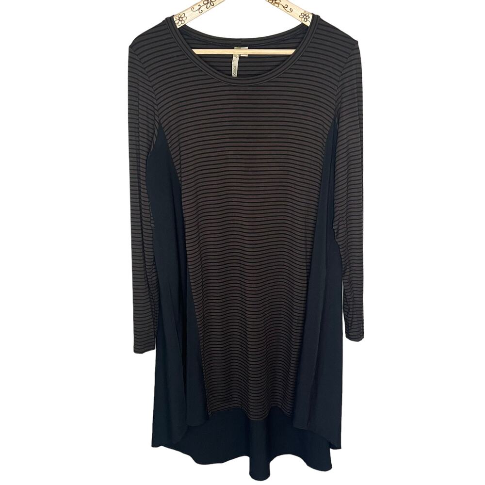 Comfy USA Tunic Dress Size Small Black and Brown